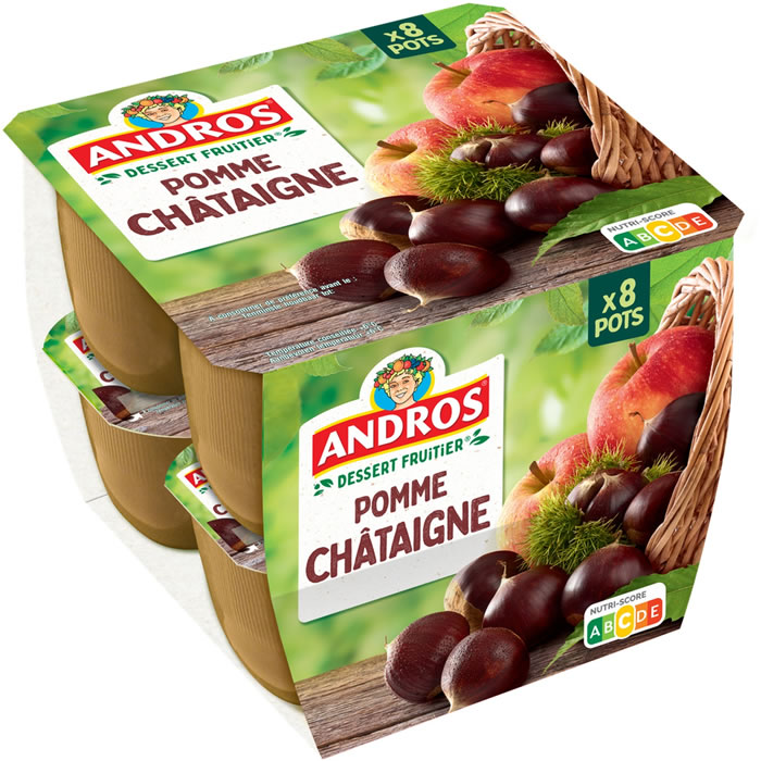 ANDROS – Compote de pomme et châtaigne 8 x 100g