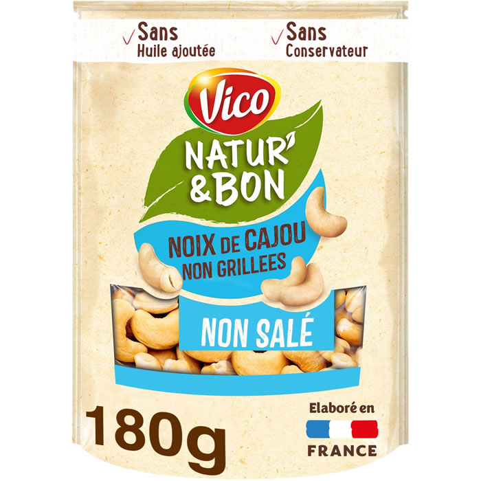 VICO Natur’&Bon Noix de cajou non grillées et non salées 180g