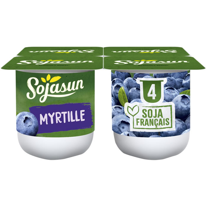 SOJASUN Fruits Mixés – Dessert végétal au soja et myrtille