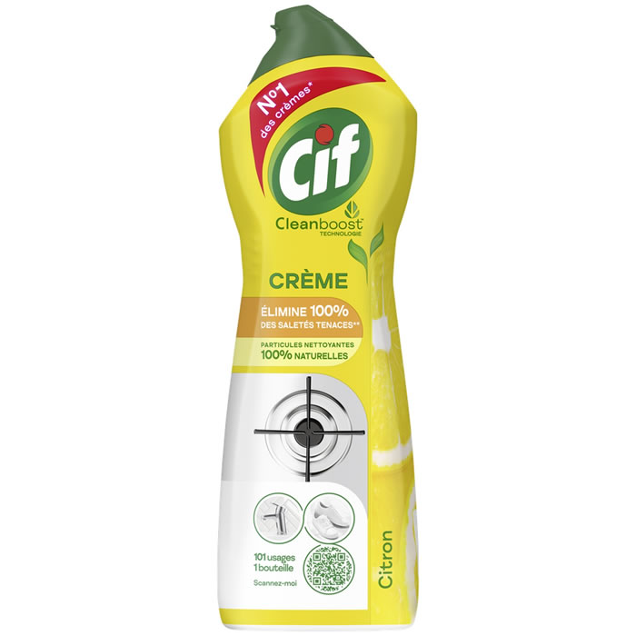 CIF Nettoyant crème à récurer au citron 750 ml