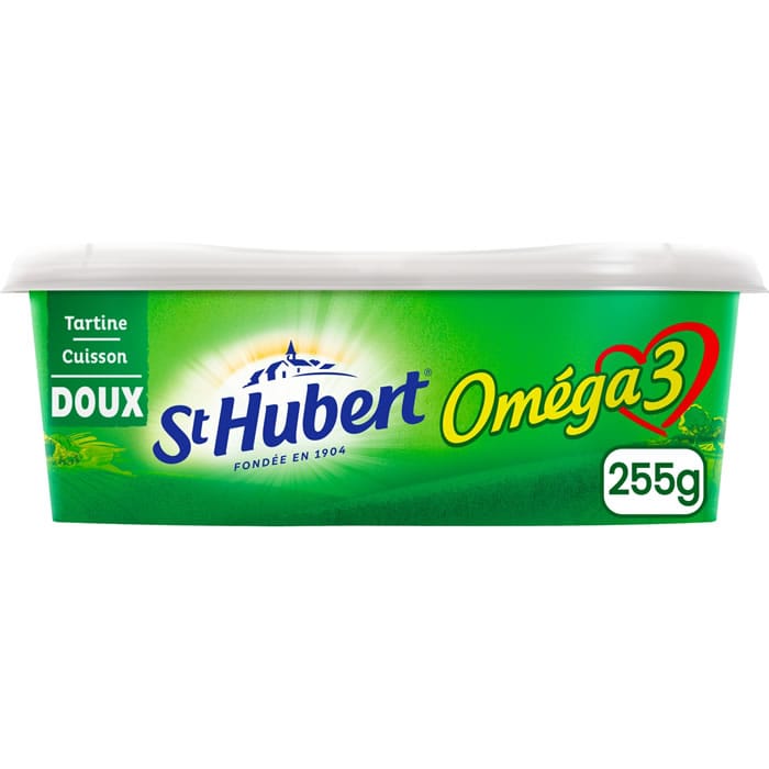 ST HUBERT Oméga 3 – Margarine doux pour tartine et cuisson – 255g