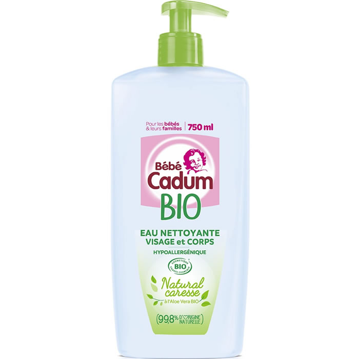 BEBE CADUM – Eau nettoyante visage et corps bio 750 ml