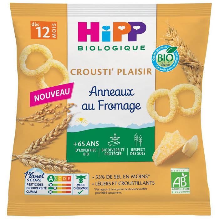 HIPP – Crousti’Plaisir Soufflés au fromage bio dès 12 mois 25g