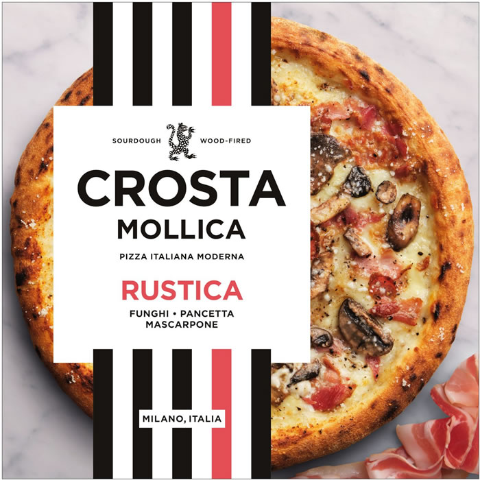 CROSTA & MOLLICA – Pizza rustica pancetta, mascarpone et champignons au levain (444g)