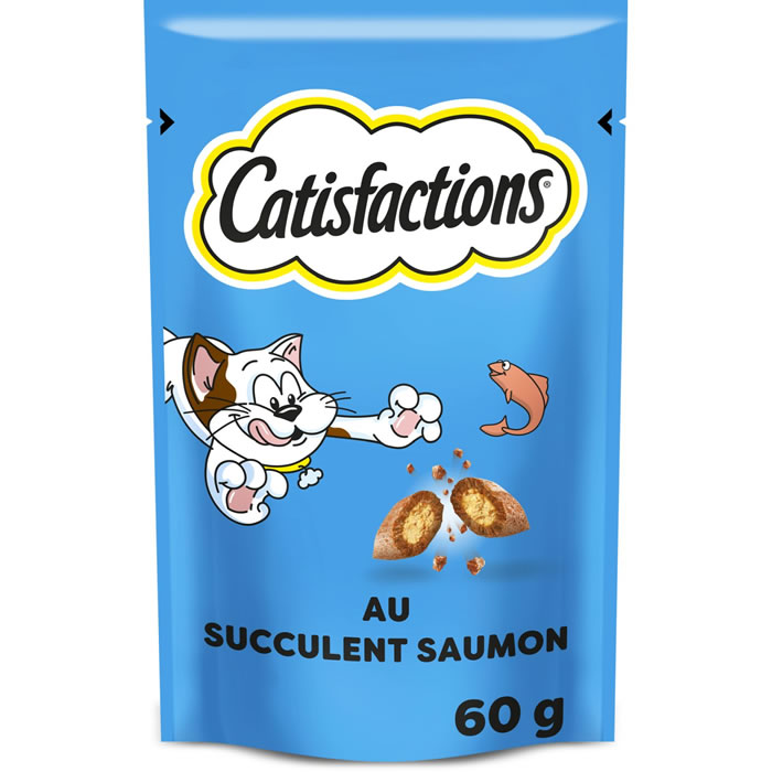 CATISFACTIONS – Friandises pour chat au saumon (60 g)