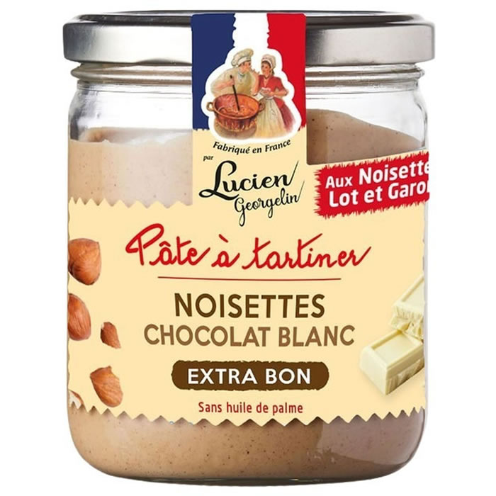 LUCIEN GEORGELIN – Pâte à tartiner chocolat blanc & noisette 400g 400 g