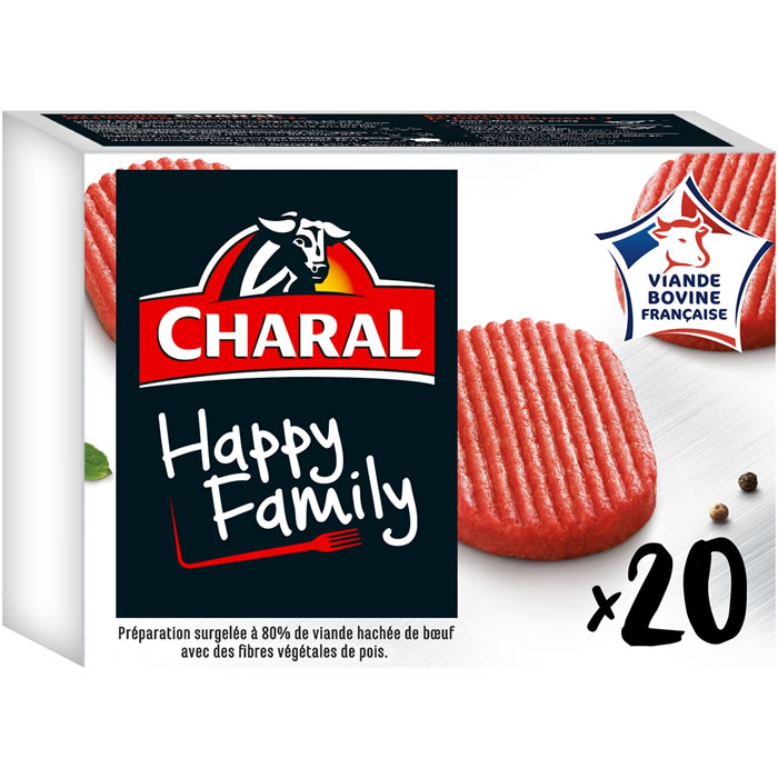 CHARAL – Hachés de bœuf 15% M.G Happy Family 1.6kg