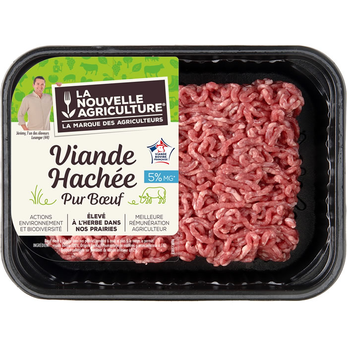 LA NOUVELLE AGRICULTURE – Viande hachée pur boeuf 5% M.G 300 g