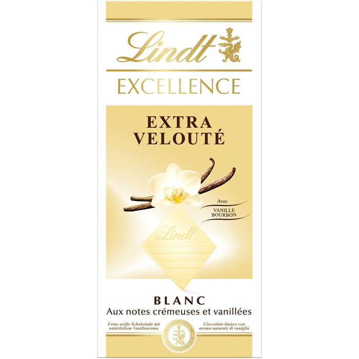 LINDT Excellence – Tablette de chocolat blanc à la vanille 100g