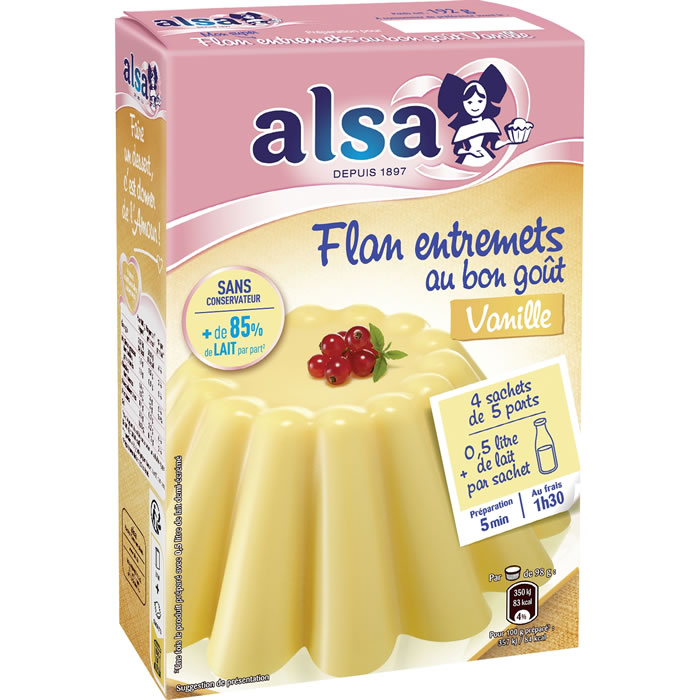 ALSA – Préparation pour flan entremets à la vanille 192 g