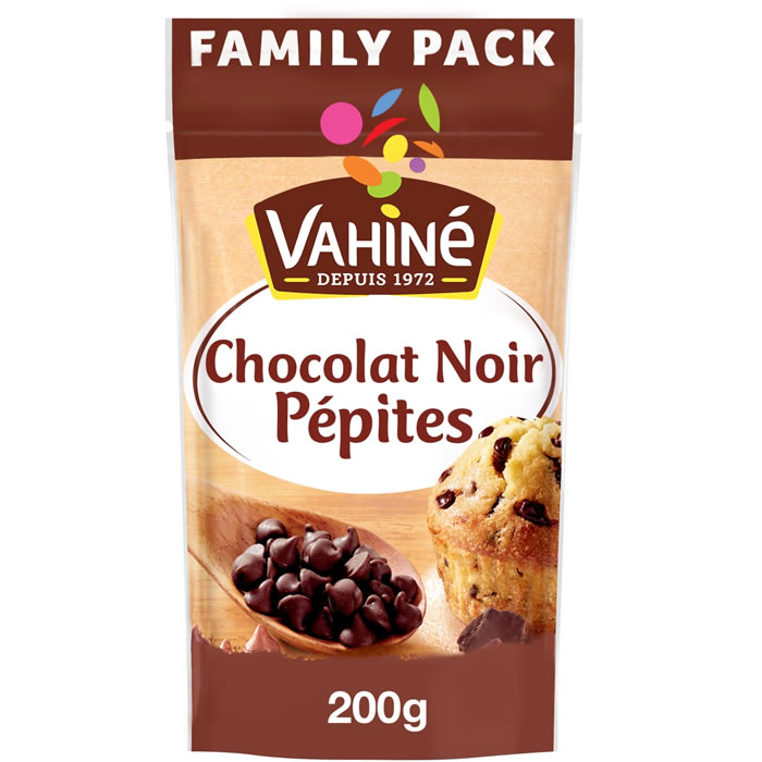 VAHINE – Pépites de Chocolat noir 200 g
