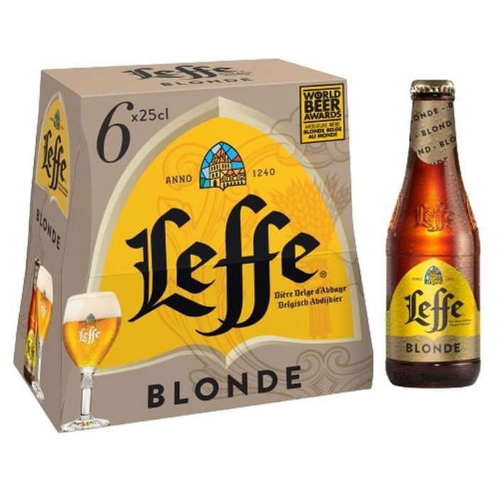 LEFFE – Belge Bière blonde 6 x 25 cl