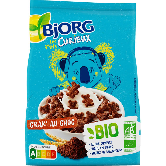 BJORG Les P’tits Curieux – Céréales crak au chocolat bio 250 g