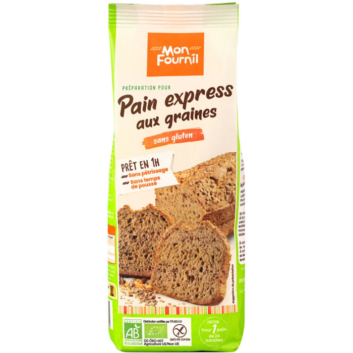 MON FOURNIL – Préparation pour pain express aux graines bio 500 g