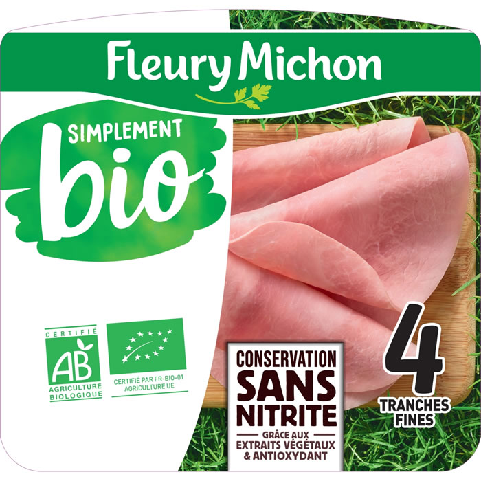 FLEURY MICHON Simplement Bio – Jambon sans nitrite bio (120 g)