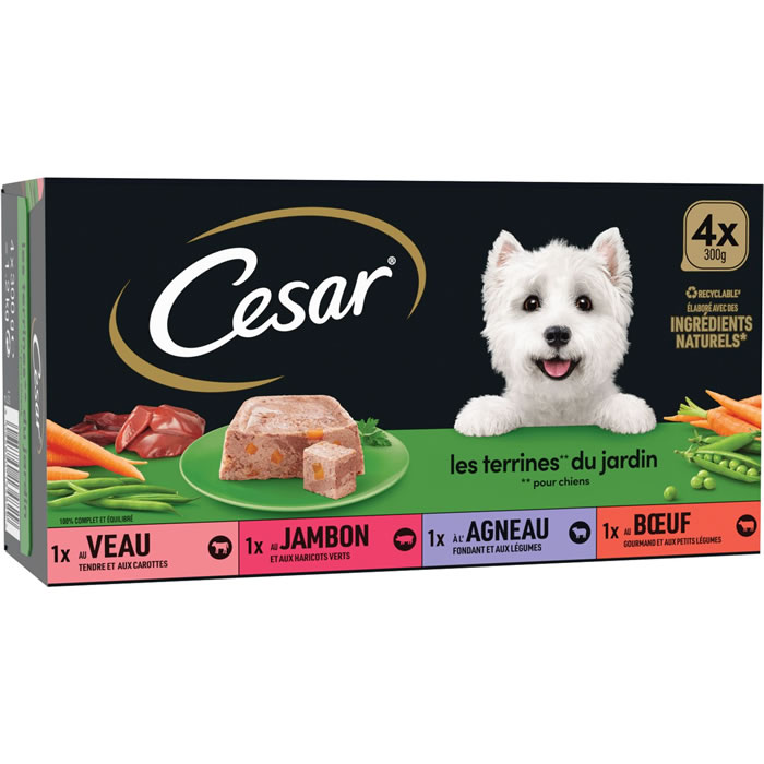 CESAR – Terrines du Jardin 4 variétés (4 x 300 g)