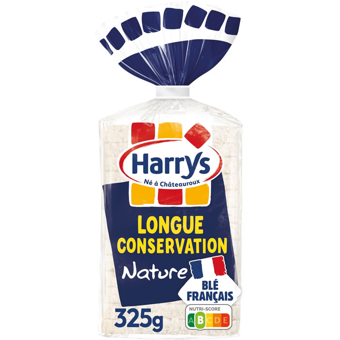 Harrys – Pain de mie nature sans croûte longue conservation 325g