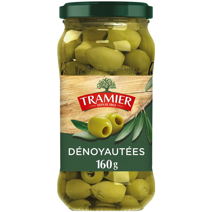 TRAMIER Olives vertes dénoyautées 160g