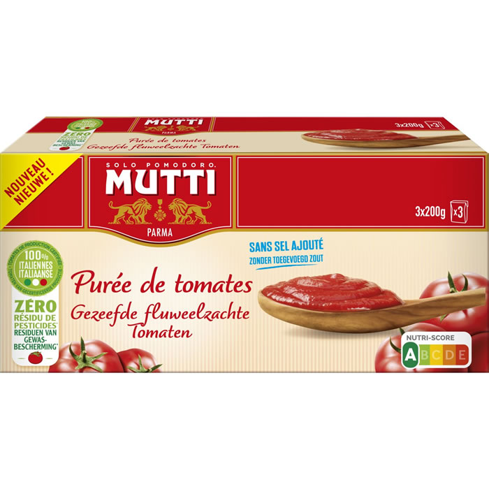 MUTTI – Purée de tomates – 3 x 200g