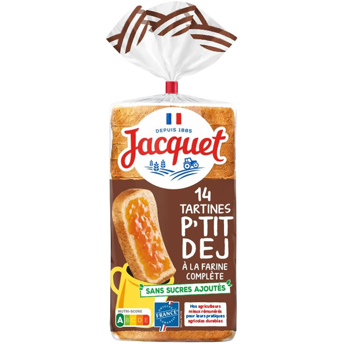 JACQUET – Pain de mie complet sans sucres ajoutés 410g