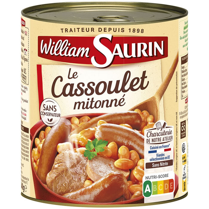 WILLIAM SAURIN – Cassoulet mitonné Grand Format 840 g