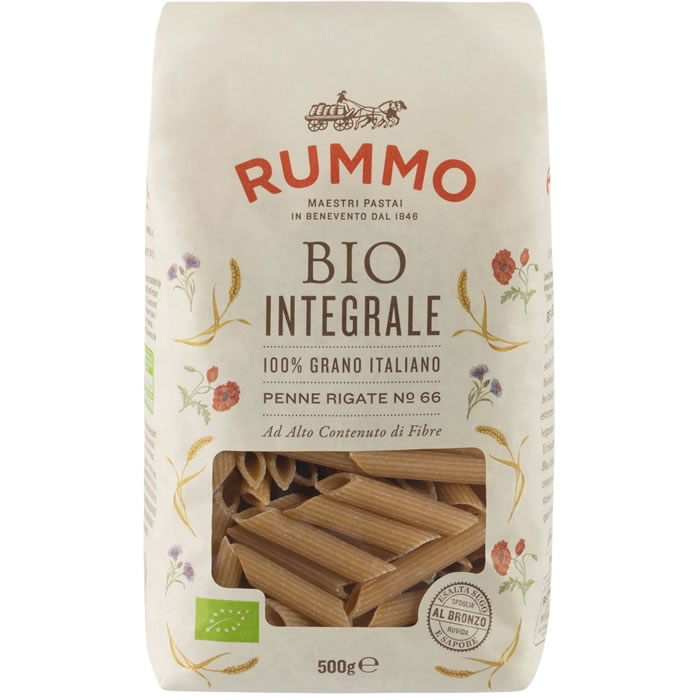 RUMMO Penne rigate n°66 au blé complet bio 500g