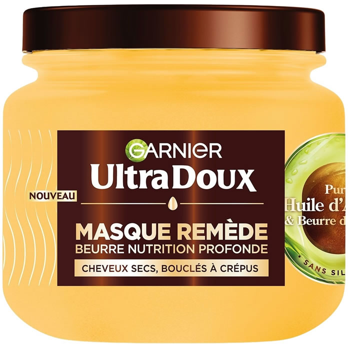 GARNIER Ultra Doux – Masque cheveux à l’huile d’avocat et karité 340 ml