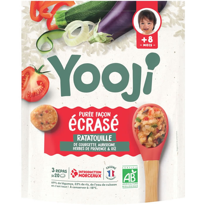 YOOJI – Galets de purée ratatouille et riz dès 8 mois bio 400g