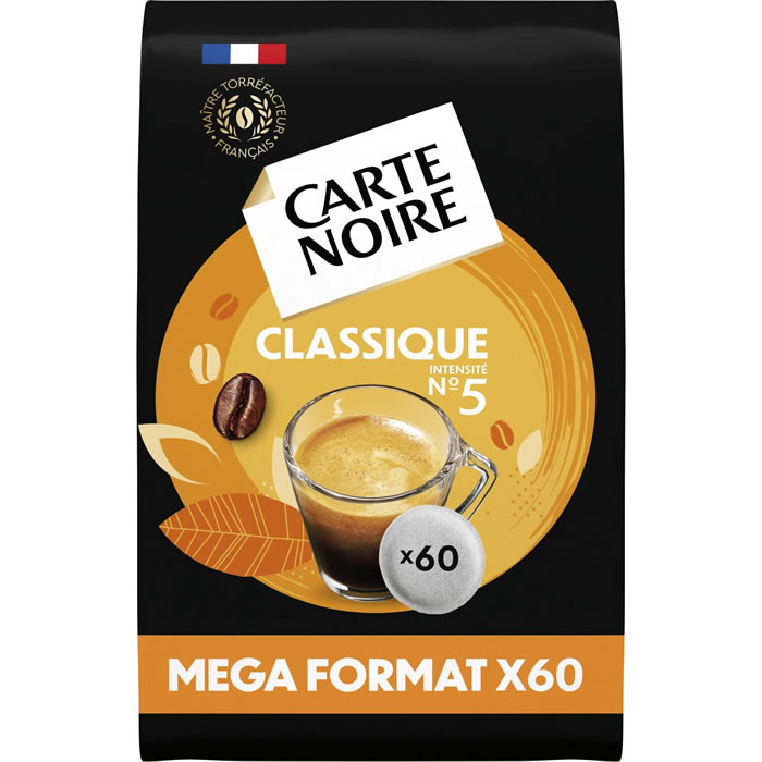 CARTE NOIRE – Dosettes de café classique N°5 (60 dosettes)
