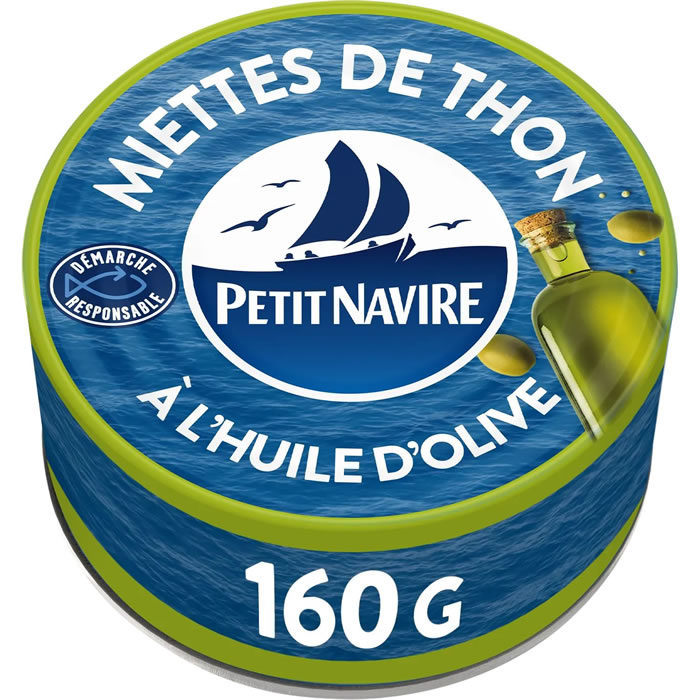 PETIT NAVIRE – Miettes de thon à l’huile d’olive vierge extra 160g