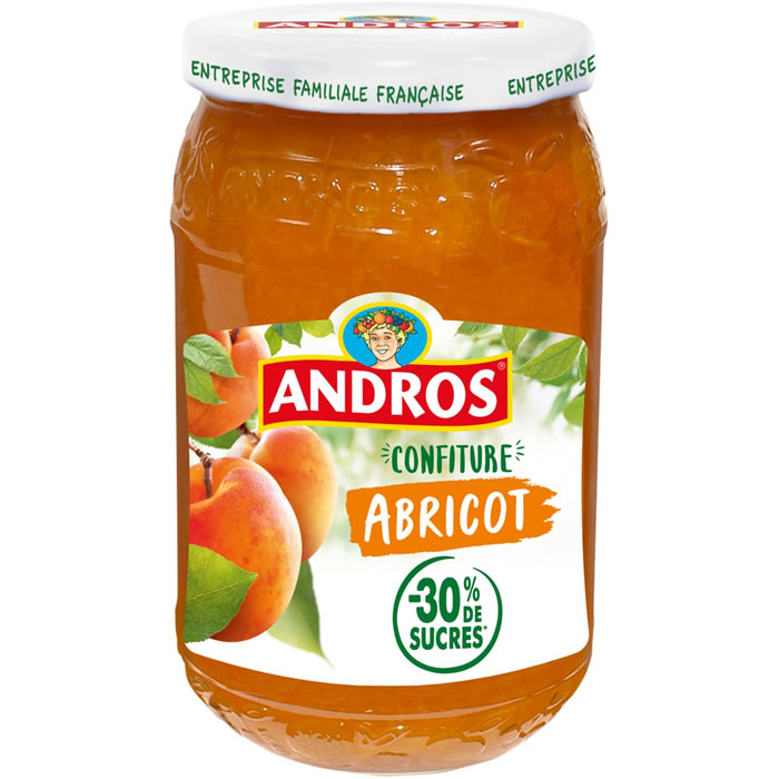 ANDROS – Confiture d’abricots allégée en sucres 350 g