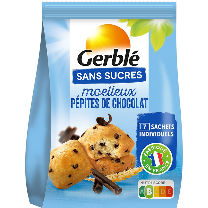 GERBLE – Moelleux aux pépites de chocolat sans sucres 196g