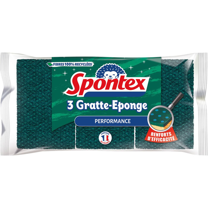 SPONTEX Performance Éponges grattantes x3