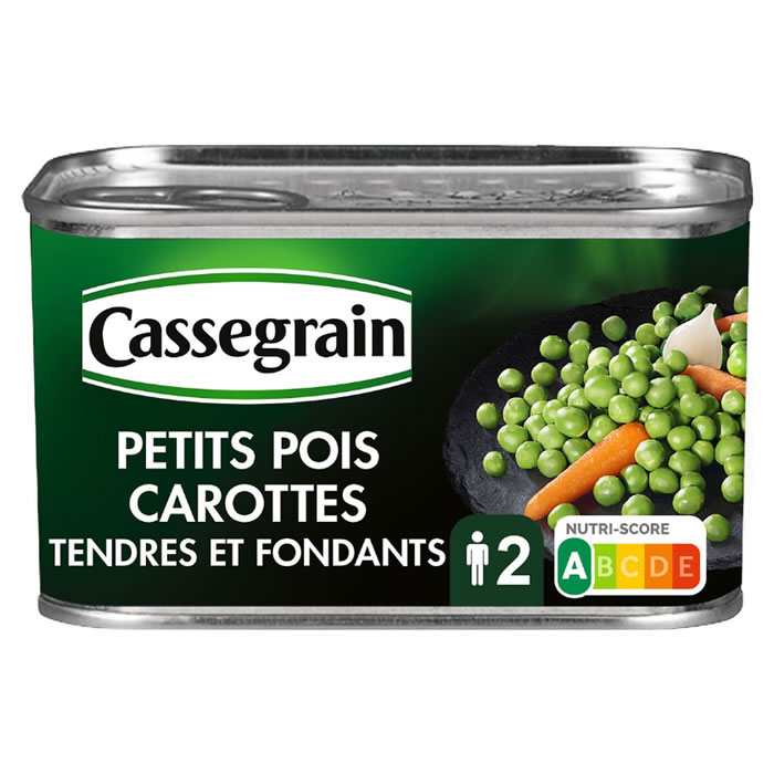 CASSEGRAIN – Petits pois et carottes Moyen Format 265g