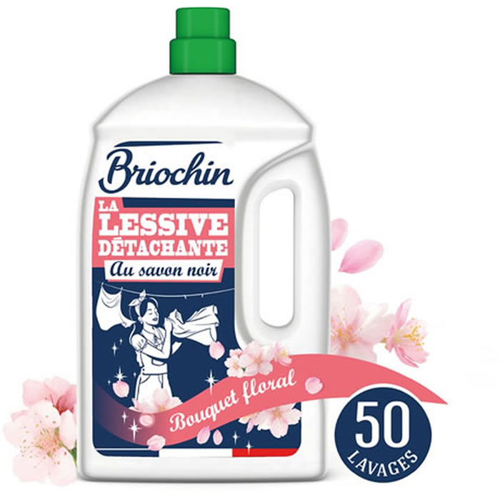 JACQUES BRIOCHIN Lessive liquide détachante au savon noir Grand Format 50 lavages