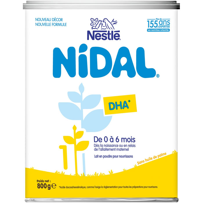 Lait 1er âge en poudre 0/6 mois NESTLE Nidal
