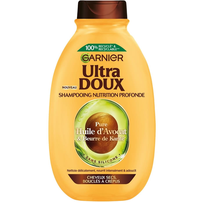GARNIER Ultra Doux – Shampoing à l’huile d’avocat et karité 300 ml
