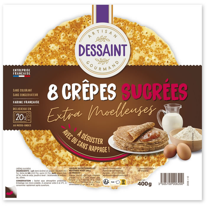 DESSAINT TRAITEUR – Crêpes sucrées à la vanille 400g