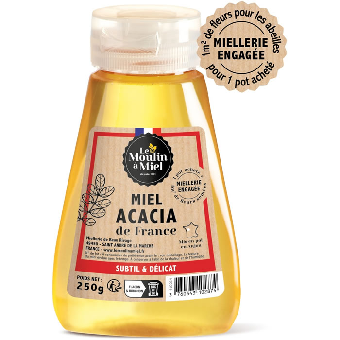 LE MOULIN À MIEL – Miel liquide d’acacia 250g 250 g