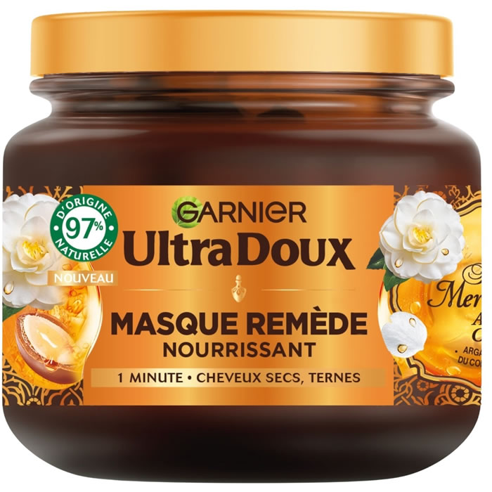 GARNIER Ultra Doux – Masque cheveux à l’argan et camélia 340 ml