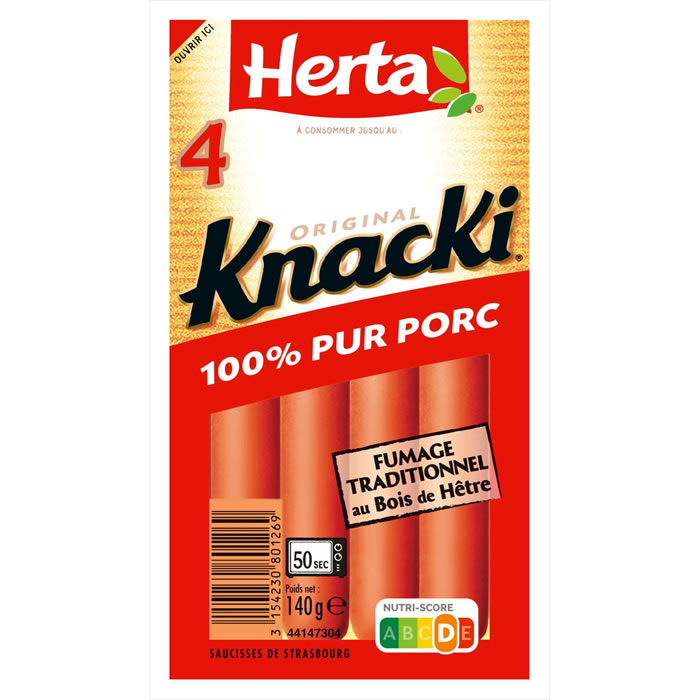 HERTA Knacki – Saucisses de Strasbourg Petit Format 140g