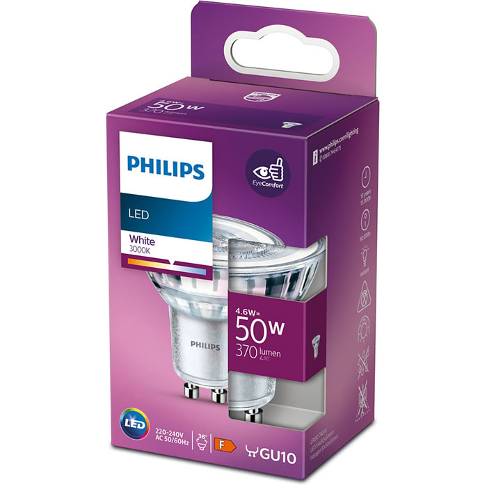 PHILIPS Spot LED 50W GU10 blanche