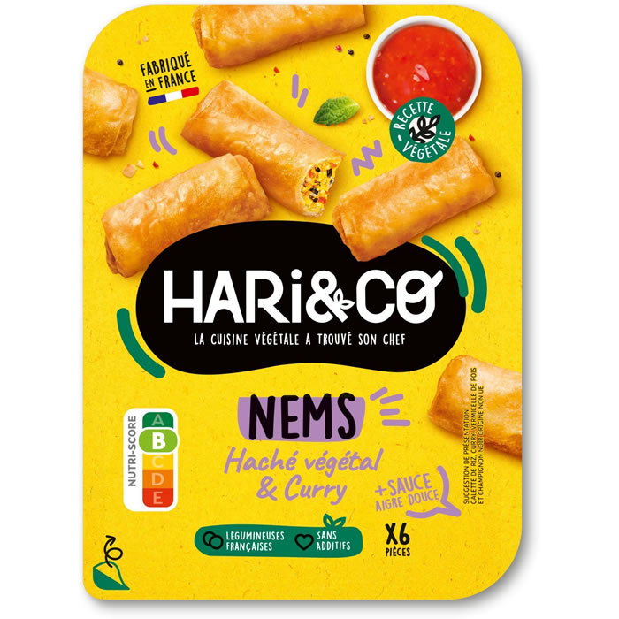 Hari & Co – Nems au curry et haché végétal sauce aigre douce 160g