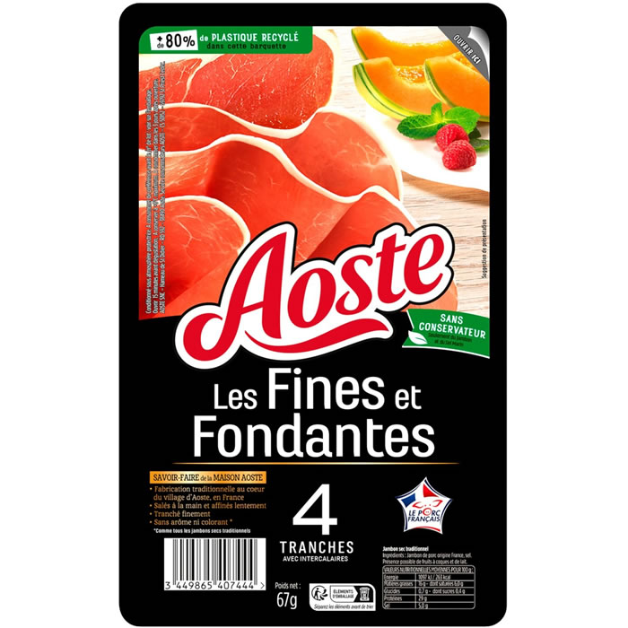 AOSTE Les Fines et Fondantes – Jambon sec (67 g)