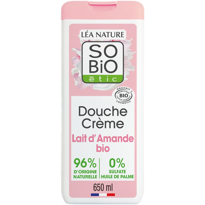 SO BIO ETIC – Crème douche hydratation au lait d’amande bio 650 ml