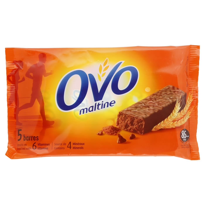 OVOMALTINE Barres énergétiques chocolatées 5x20g