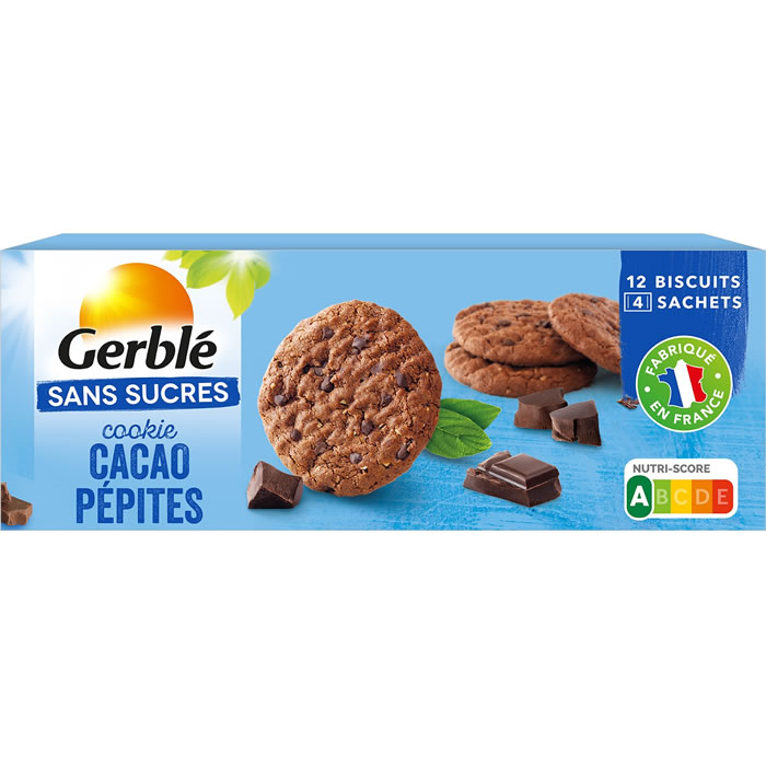 GERBLE – Cookies aux pépites de chocolat sans sucres 130g