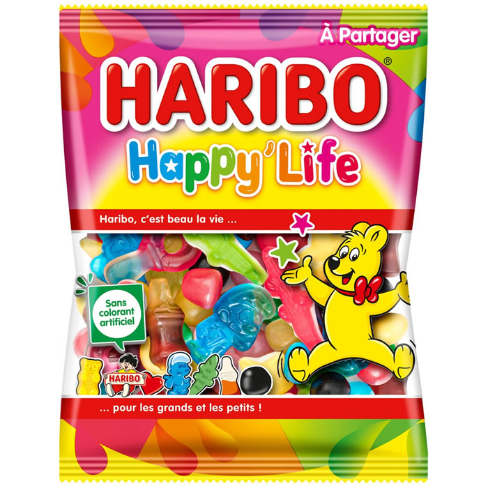 HARIBO Happy’ Life Assortiment de bonbons gélifiés aromatisés 280g