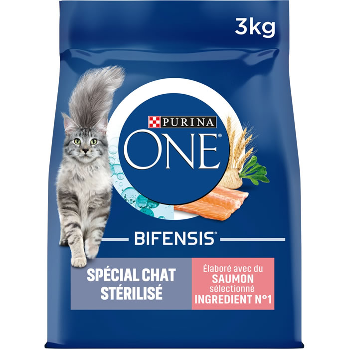 PURINA ONE – Croquettes stérilisés au saumon (3 kg)