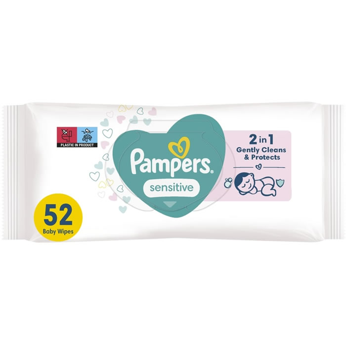 PAMPERS – Lingettes nettoyantes Sensitive 52 lingettes